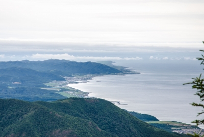 the view from the top of Apoi Dake on Hokkaido's central south coast
