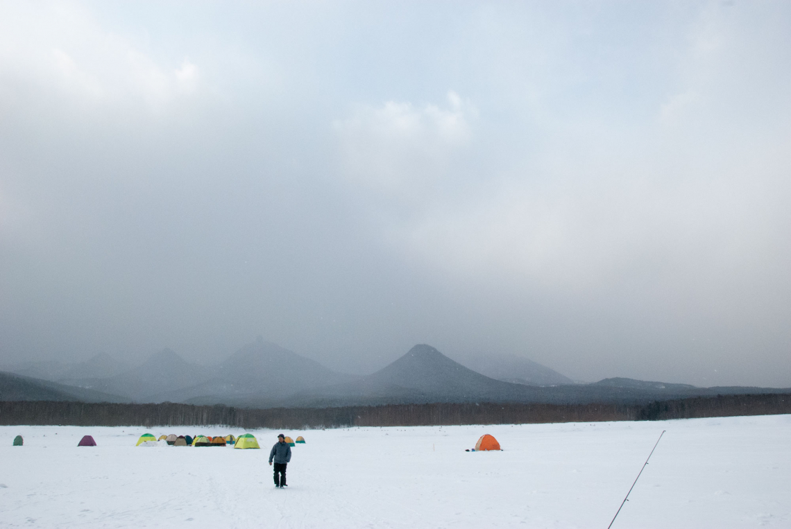 nukabira winter fishing in tents