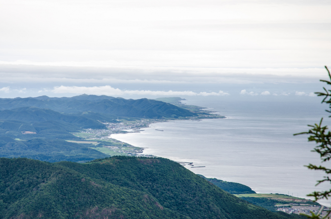 the view from the top of Apoi Dake on Hokkaido's central south coast