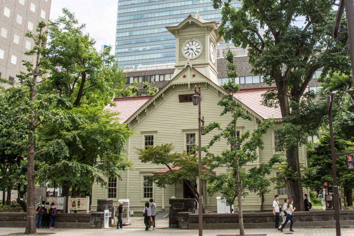 sapporo clock tower early summer 