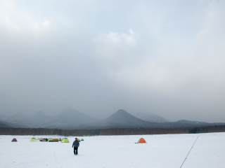 nukabira winter fishing in tents