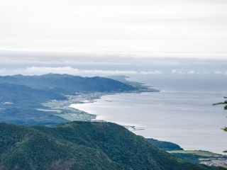 the view from the top of Apoi Dake on Hokkaido's central south coast