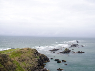 erimo misaki in south cental hokkaido pointing into the pacific ocean